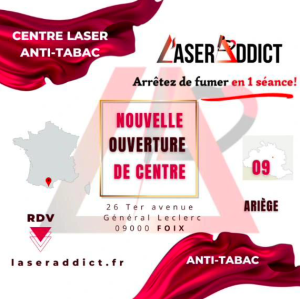 Ouverture d\'un nouveau centre LaserAddict à Foix dans l\'Ariège